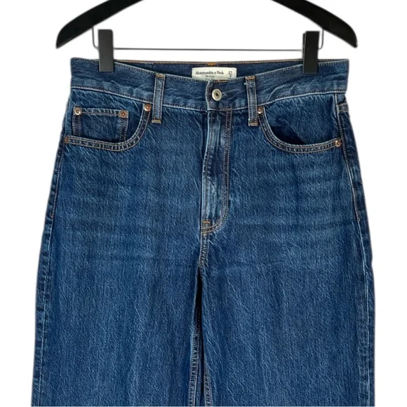 Abercrombie & Fitch High Rise Loose Jean size 27 / 4 in Medium Vintage Wash - Picture 3 of 6